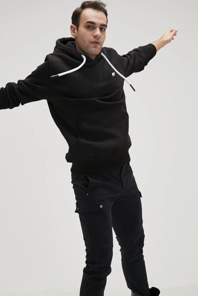 20.02.12.019 Sımple Hoodıe Erkek Kapüşonlu Sweat Shirt