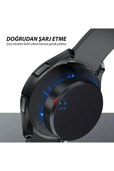 Samsung Galaxy Watch 5 Pro 45 mm  ile Uyumlu Kasa ve Ekran Koruyucu 360 Koruma Kapak - 6