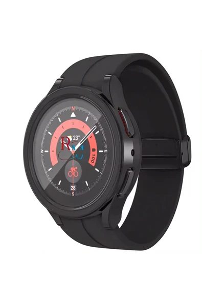 Samsung Galaxy Watch 5 Pro 45 mm  ile Uyumlu Kasa ve Ekran Koruyucu 360 Koruma Kapak - 2