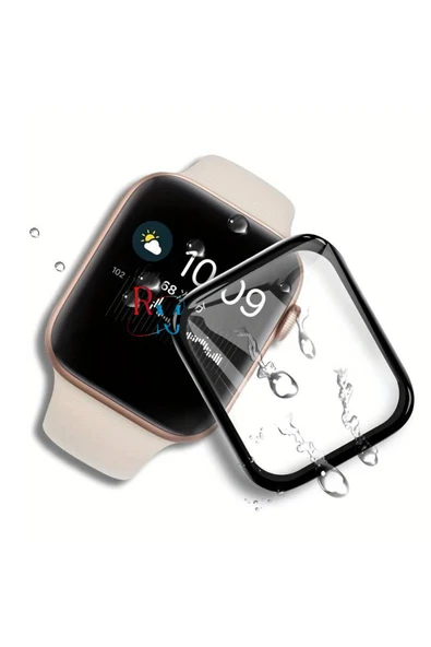 Apple Watch Seri 7 8 9 41 mm ile Uyumlu Esnek  Nano Ekran Koruyucu - 3