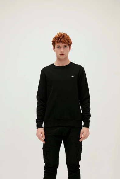 Erkek Sweatshirt Siyah 20.02.12.012 Presage Crewneck
