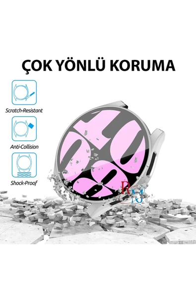 Samsung Galaxy Watch 5 40 mm  ile Uyumlu Kasa ve Ekran Koruyucu 360 Koruma Kapak - 8