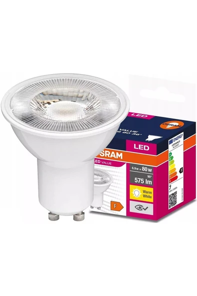 Osram Led 6.9W 3000K 575lm GU10 Duy Sarı Işık Spot Lamba - 7