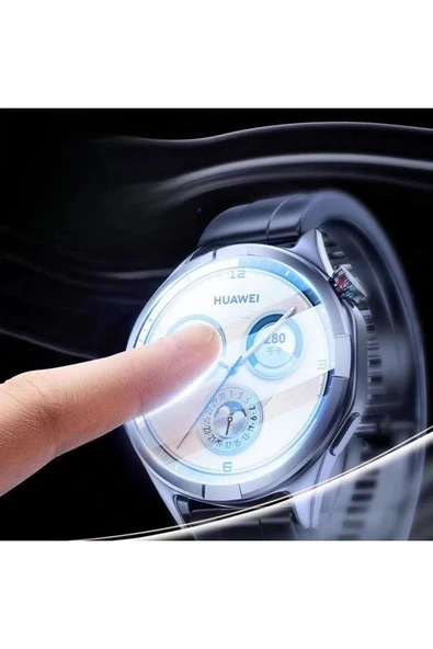 Huawei Watch GT5 Pro 46 mm ile Uyumlu Ekran Koruyucu Kolay Uygulanabilir Aparatlı Ekran Koruyucu - 3
