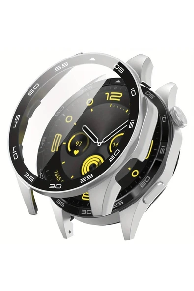 Huawei Watch GT4 46 mm  ile Uyumlu Kasa ve Ekran Koruyucu 360 Koruma Kapak