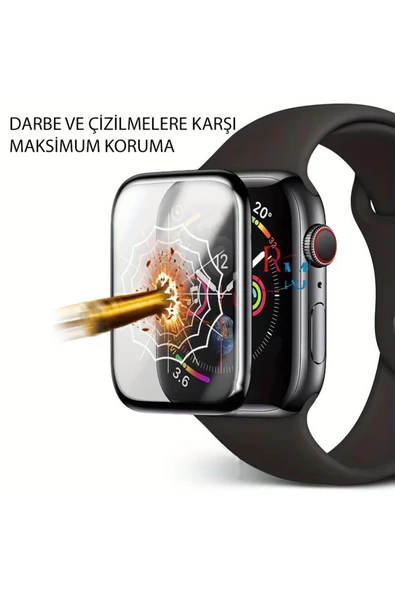 Apple Watch Se 4 5 Seri 40 mm ile Uyumlu Esnek  Nano Ekran Koruyucu - 4