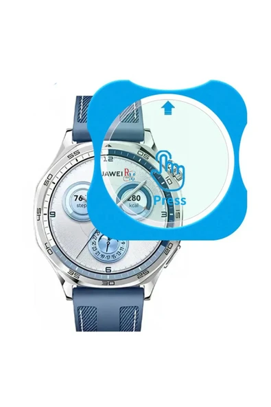 Huawei Watch GT5 Pro 46 mm ile Uyumlu Ekran Koruyucu Kolay Uygulanabilir Aparatlı Ekran Koruyucu
