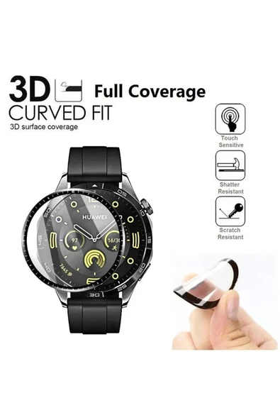 Huawei GT4 46 mm Uyumlu Ekran Koruyucu Esnek Pet Film