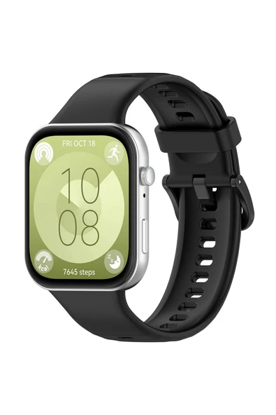 Huawei Watch Fit 4 Wtach Fit 4 Pro İle Uyumlu Tokalı Yumuşak Spor Terletmeyen Silikon Kayış Kordon