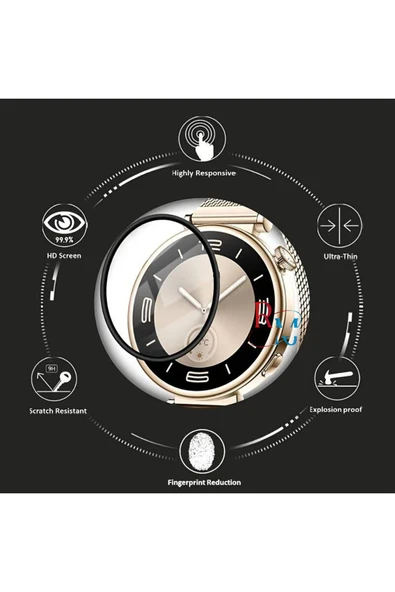 Huawei Watch GT4 41 mm ile  Uyumlu Esnek  Nano Ekran Koruyucu - 2