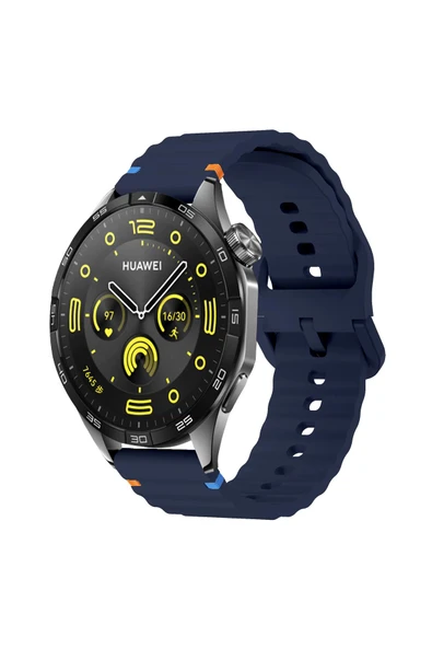 Huawei Watch GT 3 Active (46mm) ile Uyumlu Kordon Stitched Design Spor Kordon 22 mm - 2