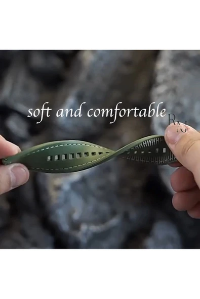 Huawei Watch GT5 46 mm GT5 Pro ile Uyumlu Kayış Dikiş Desenli 22 mm Jazzy Spor Kordon - Resim 4