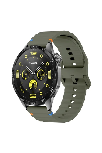 Huawei Watch GT 3 Active (46mm) ile Uyumlu Kordon Stitched Design Spor Kordon 22 mm - 2