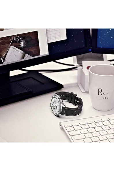 Huawei Watch GT5 46 mm GT5 Pro ile Uyumlu Kayış Dikiş Desenli 22 mm Jazzy Spor Kordon - Resim 6