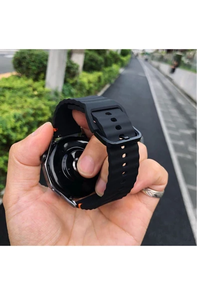 Huawei Watch GT 3 Active (46mm) ile Uyumlu Kordon Stitched Design Spor Kordon 22 mm - 3