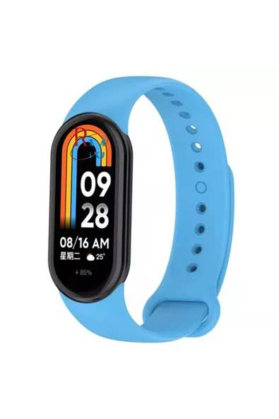 Xiaomi Mi Band 8 ile Uyumlu Spor Silikon Kordon Akıllı Saat Bileklik Kordonu