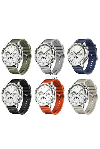 Xiaomi Imilab KW66 ile Uyumlu Dikiş Desenli 22 mm Jazzy Spor Kordon - 3