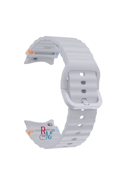 Samsung Galaxy Watch 7 FE 40 mm İle Uyumlu Kavisli Spor Silikon Kordon - Resim 2