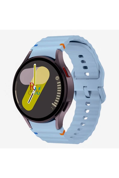 Samsung Galaxy Watch 7 FE 40 mm İle Uyumlu Kavisli Spor Silikon Kordon