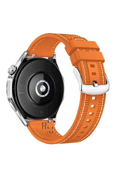 Samsung Galaxy Watch 5 Seri 40-44-Pro 45 mm İle Uyumlu Dikiş Desenli 20 mm Jazzy Spor Kordon - 2