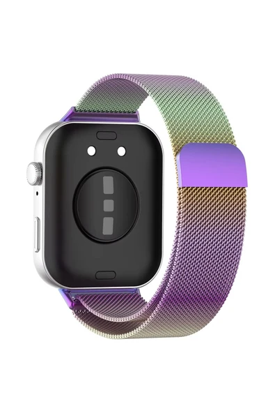 Huawei Watch Fit 3 Uyumlu Kordon Paslanmaz Metal Örgü Kayış Güçlü Mıknatıs
