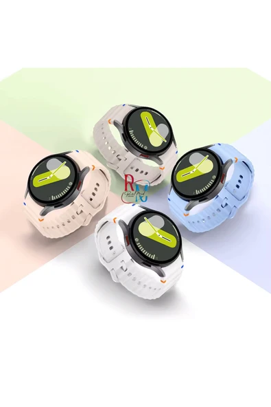 Samsung Galaxy Watch 6 43 mm İle Uyumlu Kavisli Spor Silikon Kordon - 7