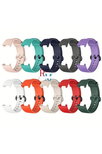 Xiaomi Mi Watch Lite ile Uyumlu Klasik Silikon Kordon Akıllı Saat Bileklik Kordonu - 2