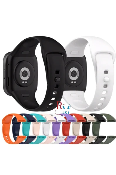 Xiaomi Redmi Watch 3 ile Uyumlu Klasik Silikon Kordon Akıllı Saat Bileklik Kordonu - 3