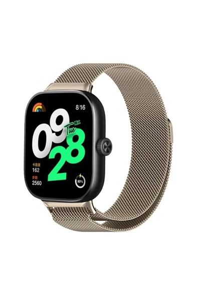Xiaomi Redmi Watch 4 Uyumlu Hasır Örgü Metal Paslanmaz Milano Kordon