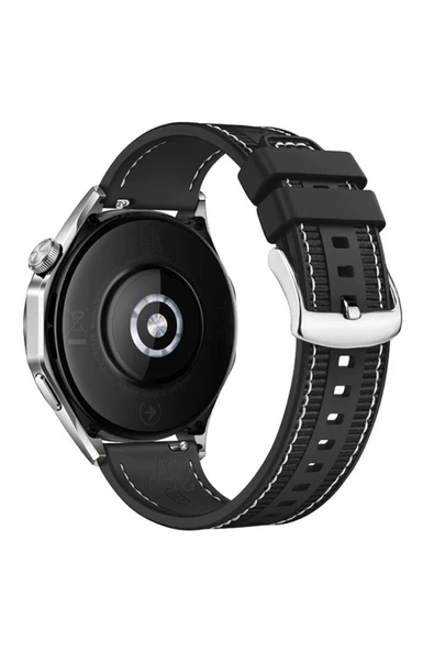 Huawei Watch GT3 42 mm-GT2 42 mm  İle Uyumlu Dikiş Desenli 20 mm Jazzy Spor Kordon