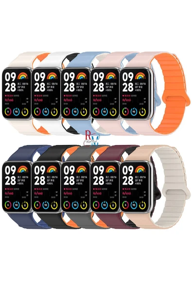 Xiaomi Redmi Watch 4 Uyumlu Kordon Çizgi Tasarımlı Manyetik Kordon - 4