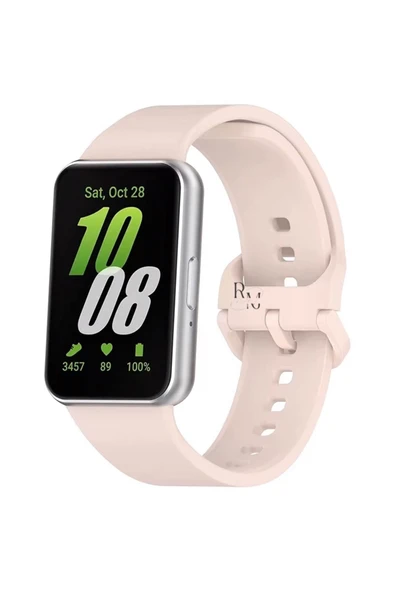 Samsung Galaxy Fit 3 İle Uyumlu Silikon Spor Kordonlu Klasik Kayış Kordon