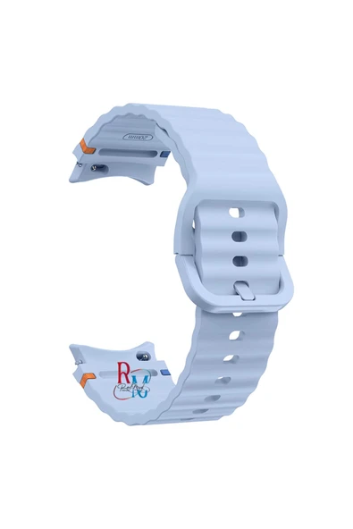 Samsung Galaxy Watch 7 44 mm İle Uyumlu Kavisli Spor Silikon Kordon - Resim 2