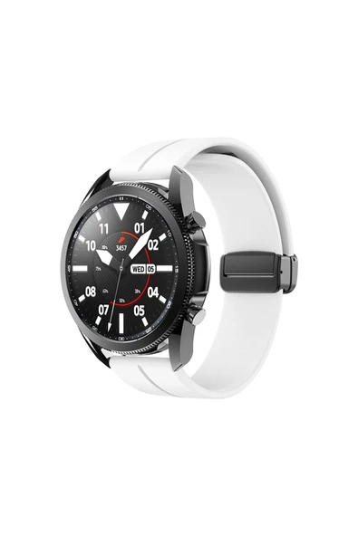 Samsung Galaxy Watch Active-Watch 3 41 mm Uyumlu Silikon Magnet Kordon(Güçlü Mıknatıs)