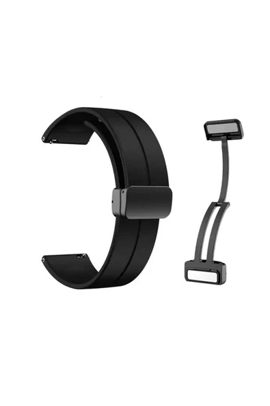 Xiaomi Mi Watch S1-Mi Watch S1 Active Uyumlu 22 mm Silikon Magnet Kordon(Güçlü Mıknatıs) - 2