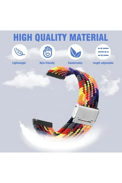 Samsung Galaxy Watch 4/5-5 pro /6 Seri 40 42 43 44 45 46 47 mm 20 mm Metal Klipsli Flexıble Kordon - 3