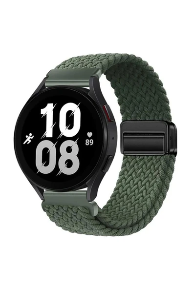 Honor Magic Watch 2 42 mm Uyumlu Flexi Hasır Magnet Kordon 22 mm[Güçlü Mıknatıs]