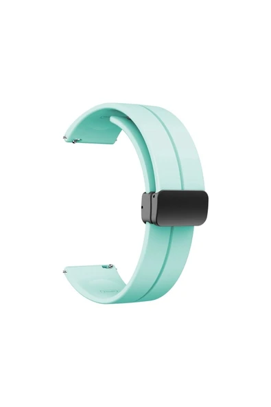 Samsung Galaxy Watch 4/5-5 pro /6 Seri 40 42 43 44 45 46 47 mm Uyumlu 20 mm Magnetic Silikon Kordon - 2