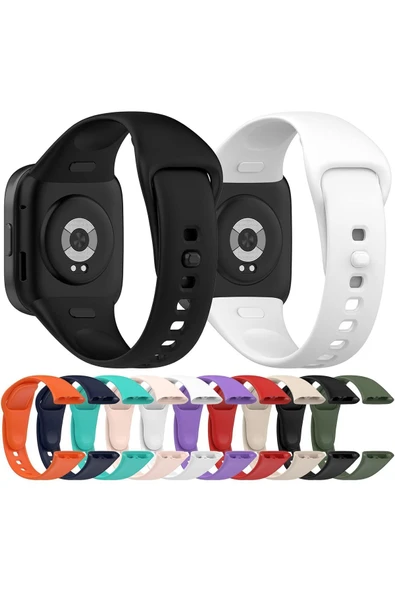 Xiaomi Redmi Watch 3 Active Uyumlu Spor Şık Tasarımlı Kayış Yumuşak Jel Kayış Kordon - 5