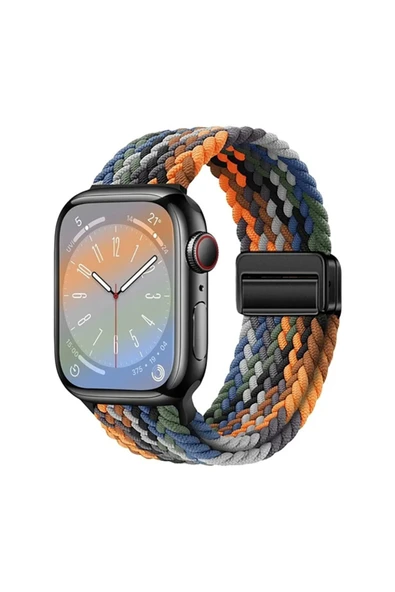 Apple Watch 38mm-40mm-41mm 12345678 Se Uyumlu Flexi Magnet Kordon (Güçlü Mıknatıs)
