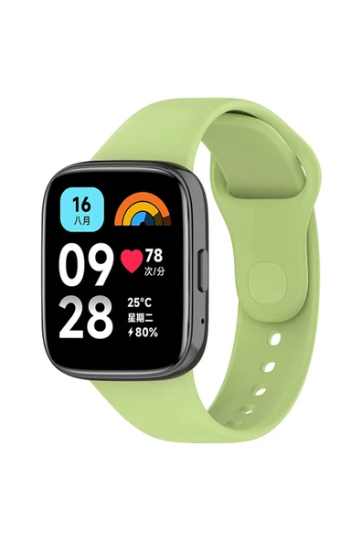 Xiaomi Redmi Watch 3 Active Uyumlu Spor Şık Tasarımlı Kayış Yumuşak Jel Kayış Kordon
