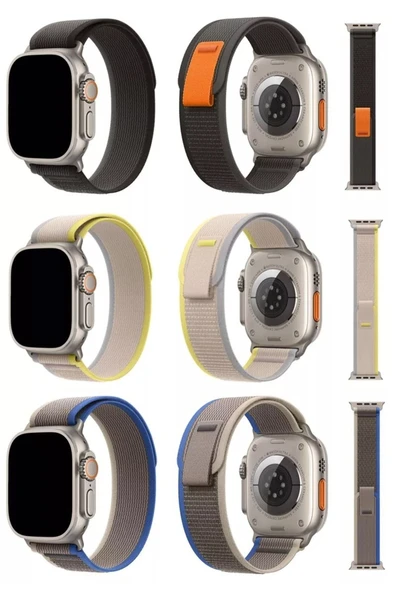 Apple Watch 49mm-45mm-44mm-42mm 1 2 3 4 5 6 7 8 Se Tam Uyumlu Trail Kordon - 4