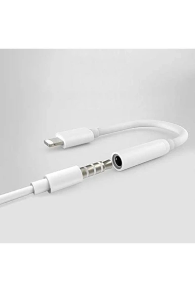 İphone Ipad İpod Uyumlu  Lightning to 3.5 mm Headphone Aux Jack Adapter Dönüştürücü - 3
