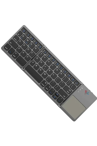 Samsung Galaxy Tab S9 Plus Uyumlu Klavye Katlanabilir Taşıması Kolay Mini Bluetooth Klavye