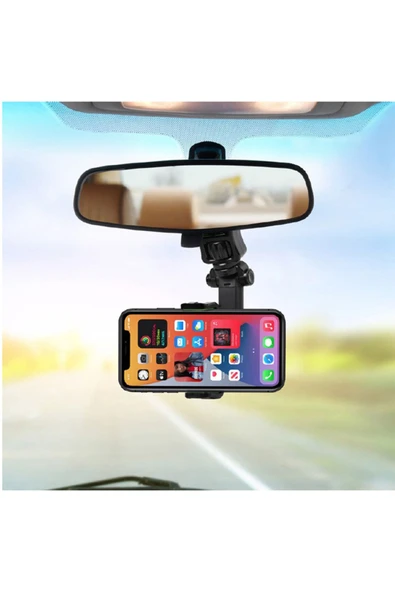 Araç Içi 360° Dönebilen Dikiz Aynası Telefon Tutucu