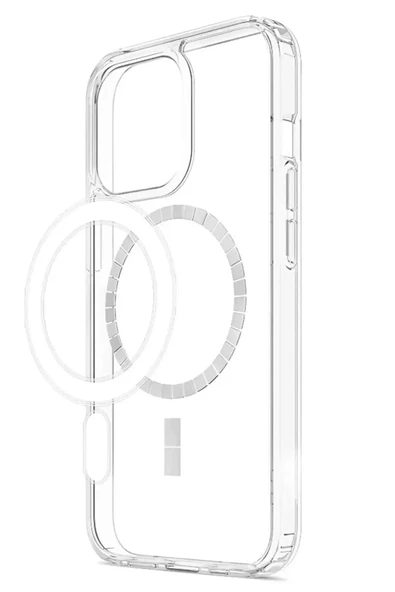 İphone 14 PRO Magsafe Destekli Kablosuz Şarj Uyumlu Şeffaf Silikon Kılıf - 3