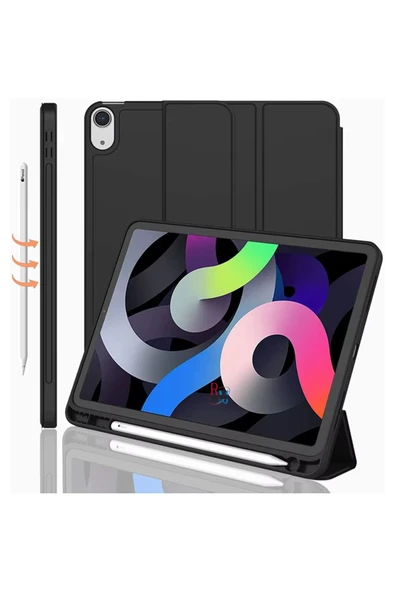ıPad Air 11 inç 6.Nesil İle Uyumlu Tablet Kılıfı Standlı Uyku Modlu Kalem Bölmeli Akıllı Kılıf