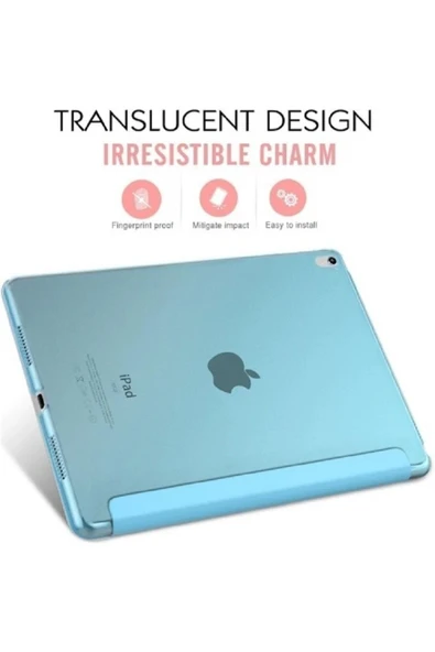 Apple iPad 7. 8. 9.nesil 10.2 Inç Uyumlu Yatay Standlı Uyumlu P.c Arka Kapak Uyku Modlu Smart Kılıf - 3