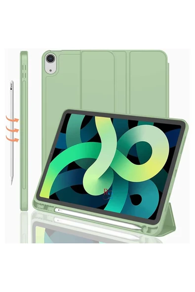 ıPad Air 4.Nesil10.9 inç İle Uyumlu Tablet Kılıfı Standlı Uyku Modlu Kalem Bölmeli Akıllı Kılıf