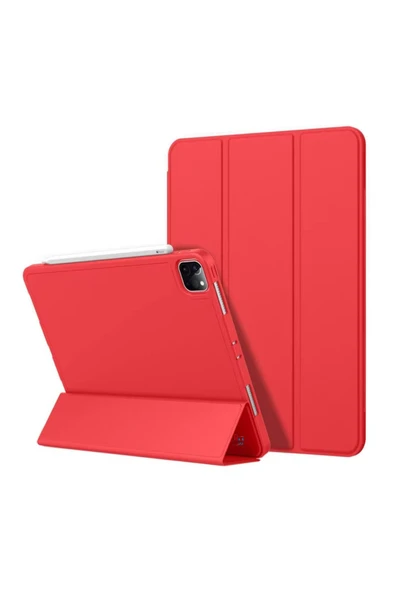 iPad Pro 12.9 İnç 3.4.5.6. Nesil İle Uyumlu Kılıf Standlı Uyku Modlu Kalem Bölmeli Akıllı Kılıf